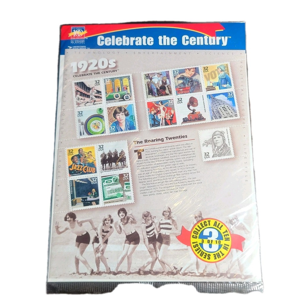 USPS US Collector Stamps Celebrate the Century 1920s‎ Sealed Package